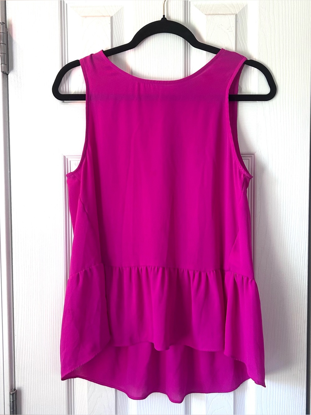 Banana Republic Fuchsia Sleeveless Peplum Blouse XS